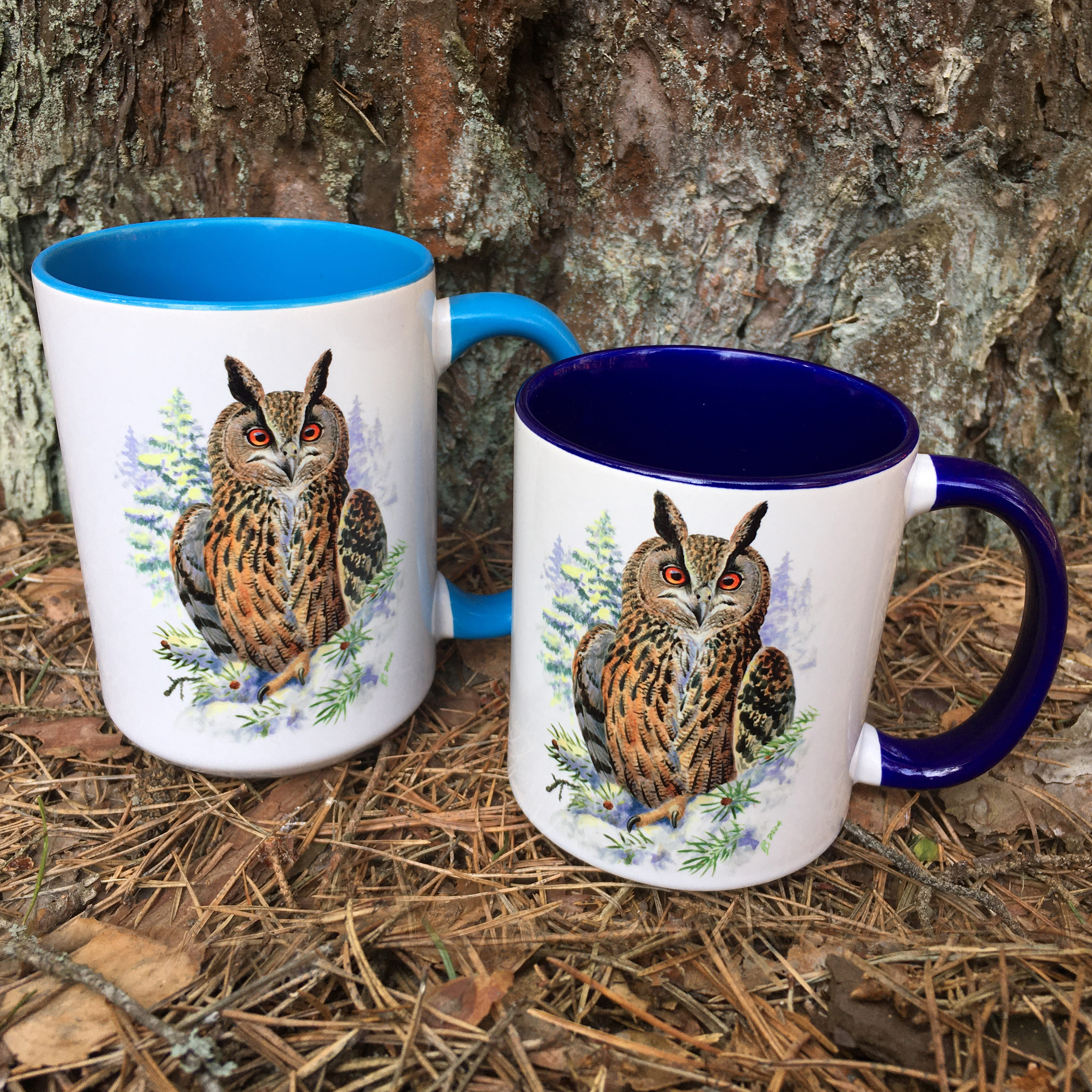 Кружки с цветными элементами